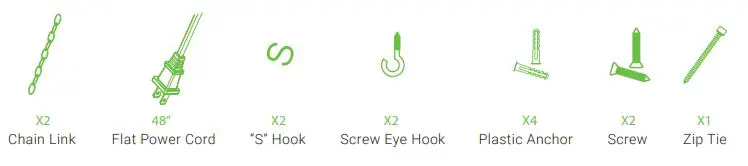 SUNCO LED Shop Light Industrial Frosted User Manual - COMPONENTS