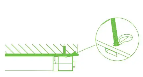 SUNCO LED Shop Light Industrial Frosted User Manual - Lift fixture up to screws and slide to one side to secure into place