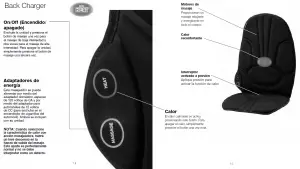 Homedics VC-100 Back Charger Massage Cushion Instruction Manual and Warranty Information