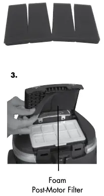 Cleaning the Foam Post-Motor Filter