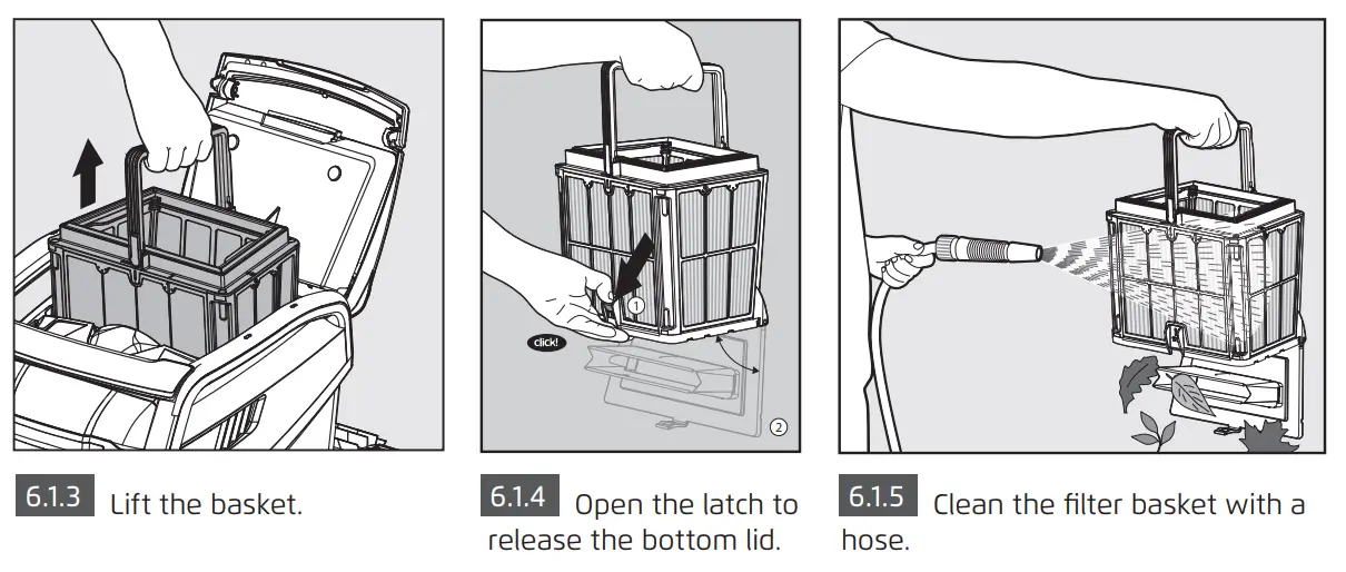 M600 Maytronics Dolphin Robotic Pool Cleaner -basket1