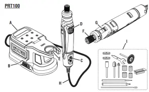 RYOBI 18V Precision Craft Rotary Tool PRT100 - PRT100