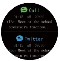 UMEOX MC-M01 Maxcares Mate Smart Watch - notification