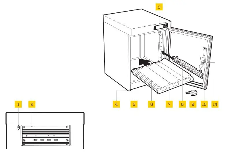 Ruggard Electronic Dry Cabinet - Sliding Shelf models