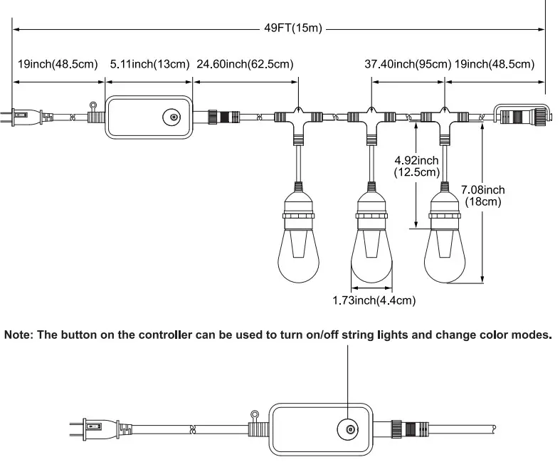 Yuyao Yunjin Electrical Appliance YJ-312 Smart RGBW LED String Light - feture