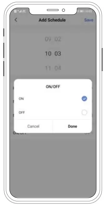 Yuyao Yunjin Electrical Appliance YJ-312 Smart RGBW LED String Light - schedule