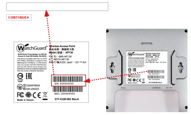 WatchGuard AP130 WiFi Access Point Cloud Managed- Activate Product