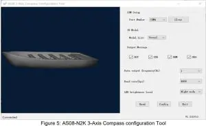 QUARK ELEC QK AS08 N2K 3 Axis Compass &amp Attitude Sensor with NMEA 0183 NMEA 2000 and USB output - Configuration