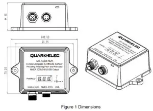 QUARK ELEC QK AS08 N2K 3 Axis Compass &amp Attitude Sensor with NMEA 0183 NMEA 2000 and USB output - mounting and location