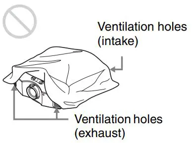 SONY VPL-HW65 Full HD SXRD Home Cinema Projector User Manual - Blocking the ventilation holes