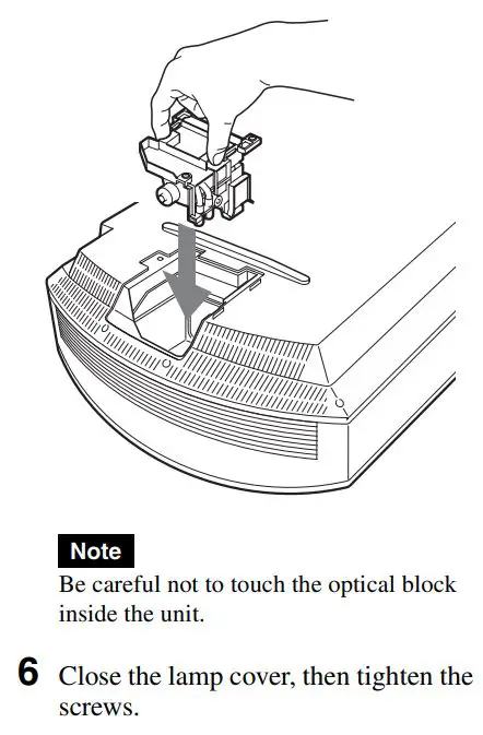 SONY VPL-HW65 Full HD SXRD Home Cinema Projector User Manual - Replacing the Lamp