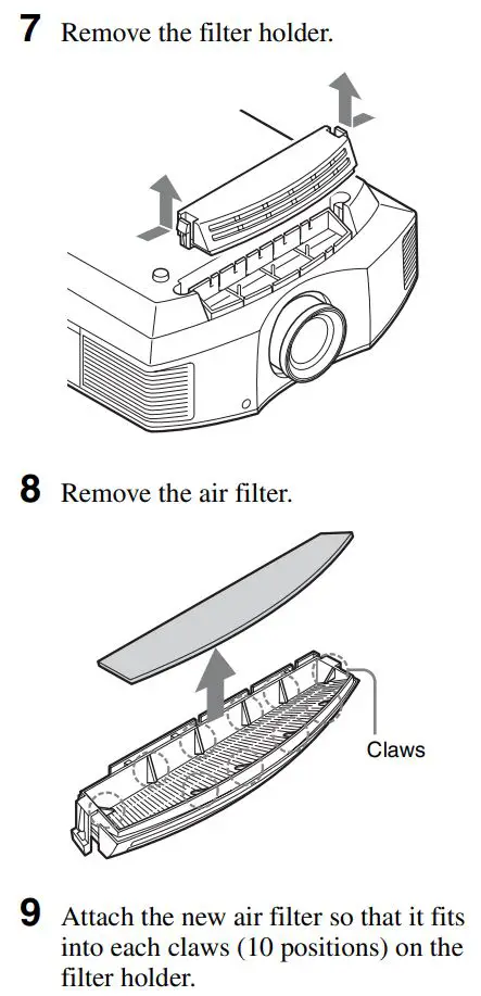 SONY VPL-HW65 Full HD SXRD Home Cinema Projector User Manual - Replacing the Lamp