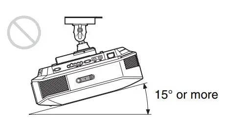 SONY VPL-HW65 Full HD SXRD Home Cinema Projector User Manual - Tilting front rear and left right