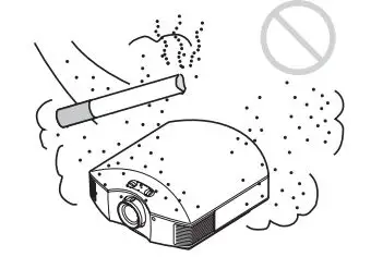 SONY VPL-HW65 Full HD SXRD Home Cinema Projector User Manual - Very dusty and extremely smoky locations