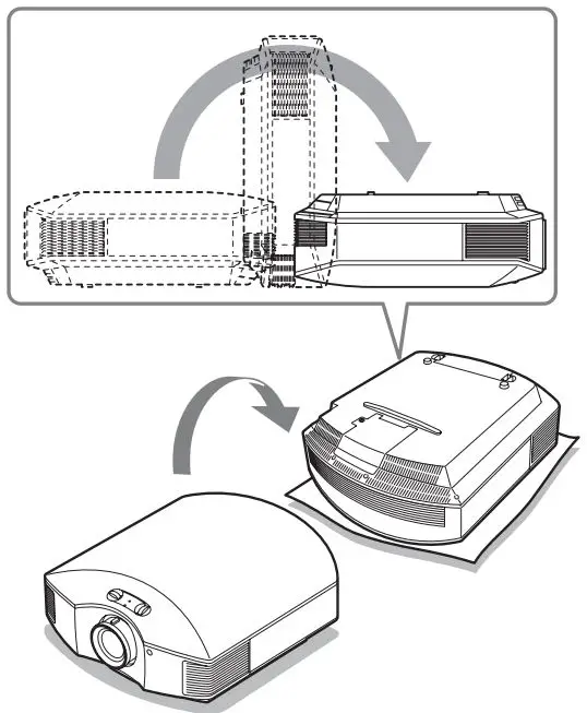 SONY VPL-HW65 Full HD SXRD Home Cinema Projector User Manual - When setting the projector on a flat