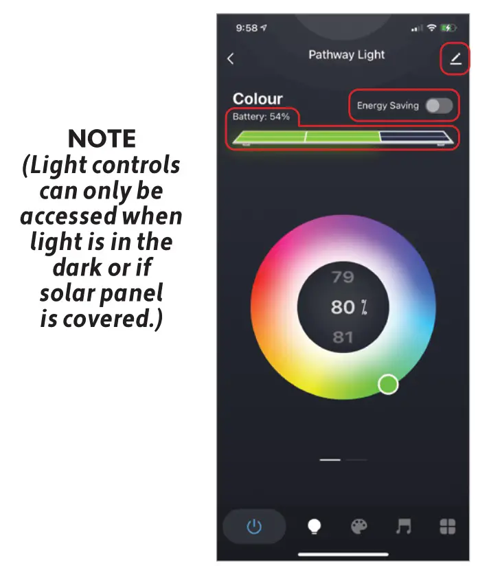 SMART POINT B084J79G3S SmartSolar Pathway Lights - CONTROLLING THE DEVICE