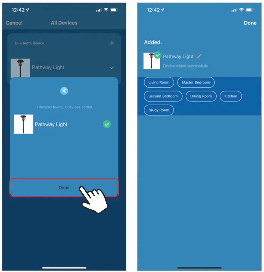 SMART POINT B084J79G3S SmartSolar Pathway Lights - Once device has been successfully added you can begin using it