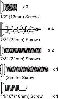 screws size