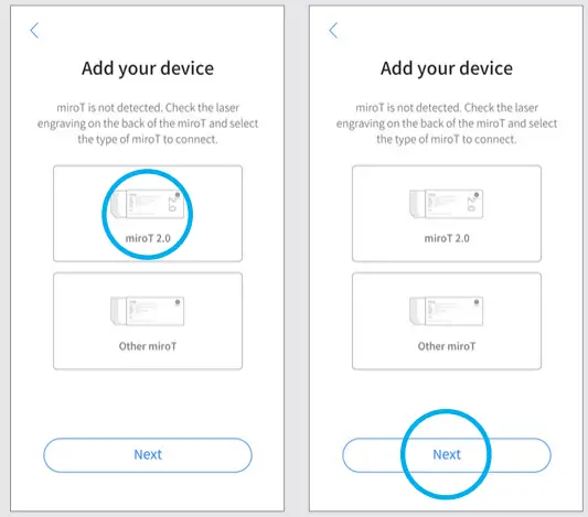 Smart Home and miroT - Searching manually