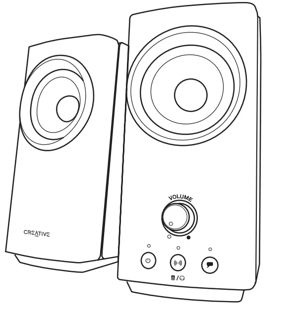 CREATIVE MF1705 T60 Hi-Fi 20 Desktop Speakers with Clear Dialog and Surround