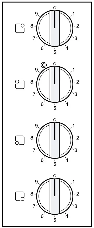 BOSCH PKE611CA1E 4 Zone Ceramic Electric Hob - Control panel