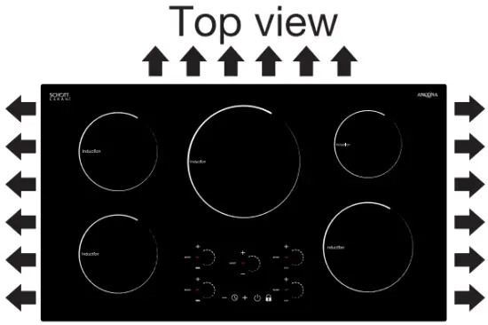 Cooktop ventilation areas