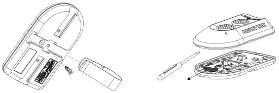 GENIE ACSCTG UNIV2 Universal Garage Door Opener Remote - Change Battery