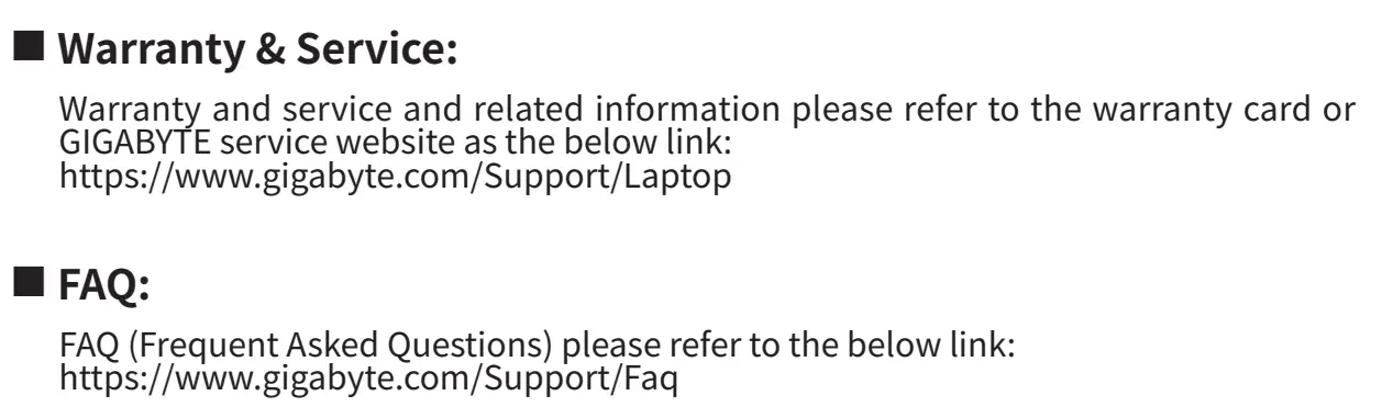 AORUS 17G Gaming Notebook User Manual - Appendix