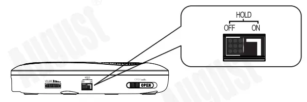 August SE 10 Portable CD and MP3 Player User Manual - Hold