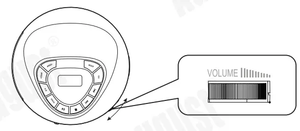 August SE 10 Portable CD and MP3 Player User Manual - Volume