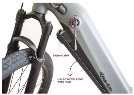 Ride1UP Cafe Cruiser Electric Bike - Battery Connection