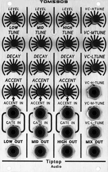TIPTOP audio TOMS 909 Eurorack Module on ModularGrid