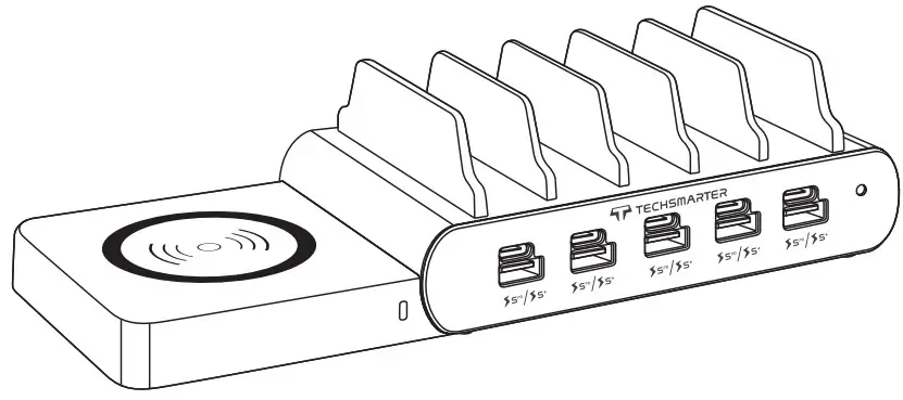 TECHSMARTER TSW1000 Wireless Charging Station Supreme-