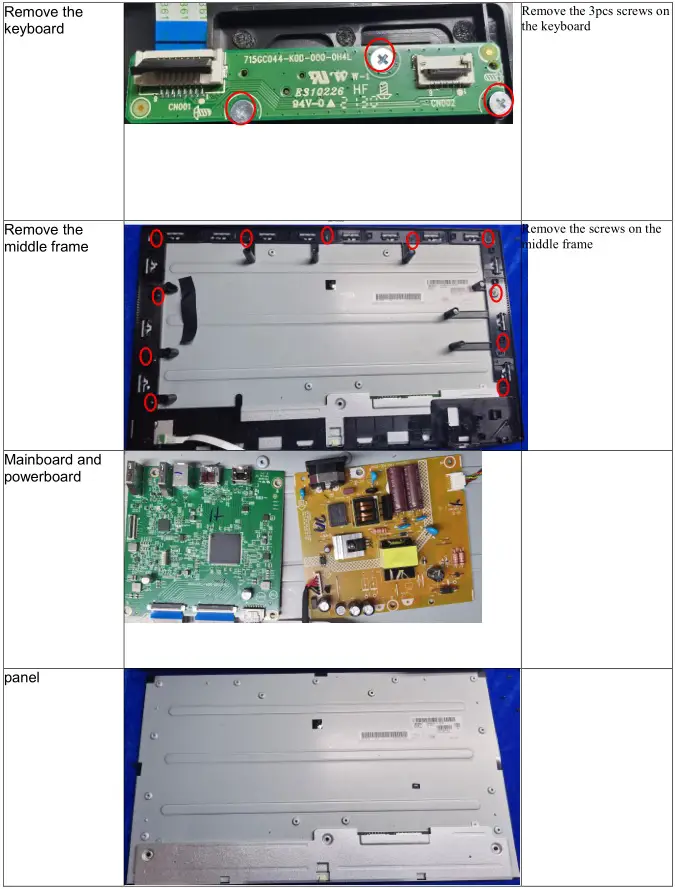 DELL P2423Dc 24 Inch Smart Monitor - Disassembly Procedures 4