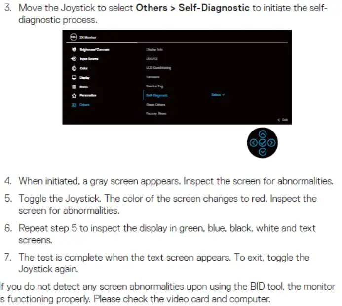 DELL P2423Dc 24 Inch Smart Monitor - Trouble shooting instructions 3