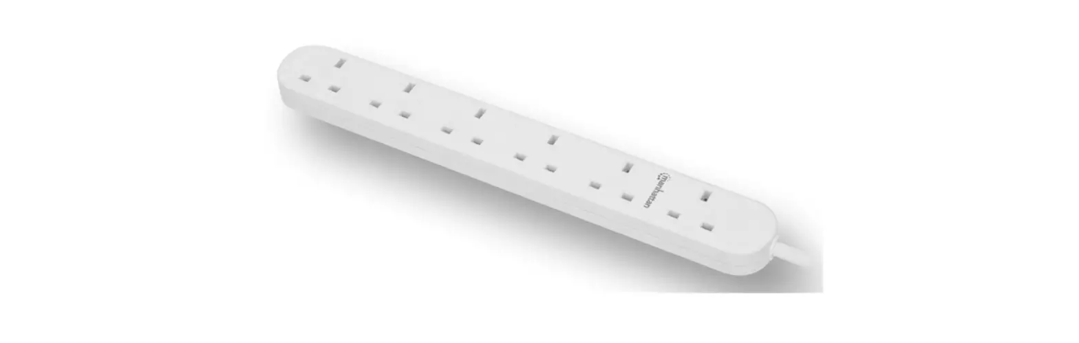 Manhattan 166829 Uk Power Strip With 6 Outlets Instructions