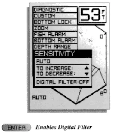 HUMMINBIRD LCR 3D Fish Finder - Setting Depth Range