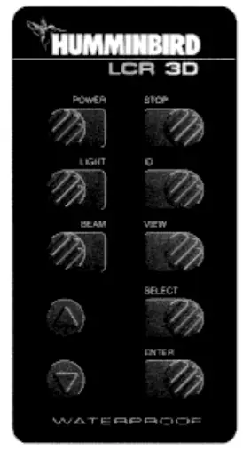 HUMMINBIRD LCR 3D Fish Finder - button