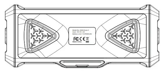 Aiwa Bluetooth Speaker Water Resistant Rugged Package Contents 2