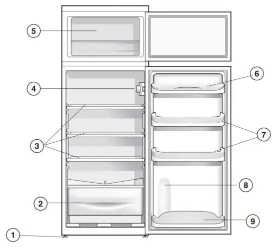 HOTPOINT MTAA 24S 2 Door Fridge - Description