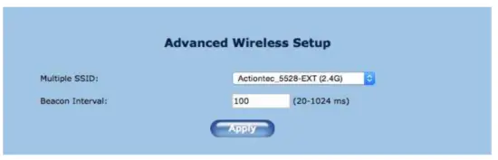 Advanced Wireless Setup