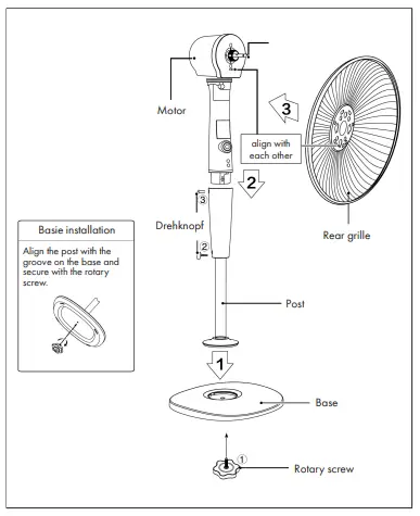 KLARSTEIN 10030977 Stand Fan-fig2