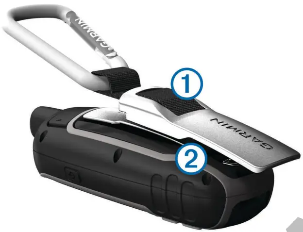 Garmin GPSMAP Outdoor handheld - Attaching the Carabiner Clip