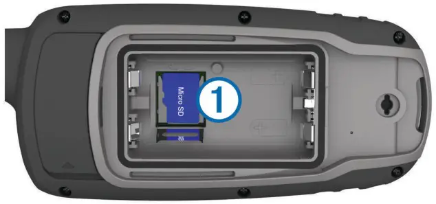 Garmin GPSMAP Outdoor handheld - Installing a Memory Card