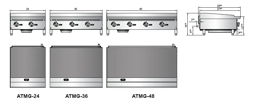 Cook Rite ATMG- 36 Commercial Griddle-fig2