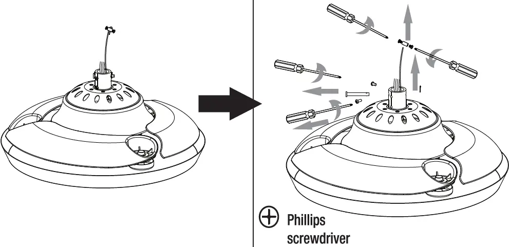 Parrot Uncle F3517110V 6 Inch Indoor 3 Blade Retractable Ceiling Fan with Remote Control 12