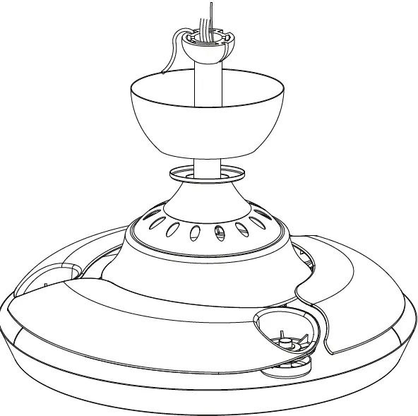 Parrot Uncle F3517110V 6 Inch Indoor 3 Blade Retractable Ceiling Fan with Remote Control 16