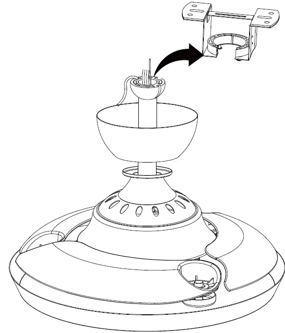 Parrot Uncle F3517110V 6 Inch Indoor 3 Blade Retractable Ceiling Fan with Remote Control 17