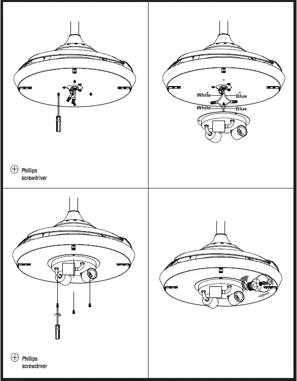 Parrot Uncle F3517110V 6 Inch Indoor 3 Blade Retractable Ceiling Fan with Remote Control 28