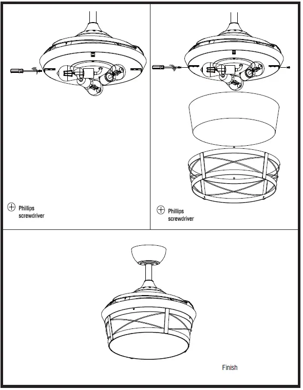 Parrot Uncle F3517110V 6 Inch Indoor 3 Blade Retractable Ceiling Fan with Remote Control 29